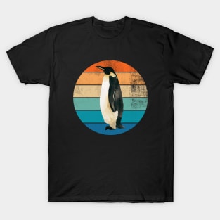 Vintage Sunset Penguin T-Shirt